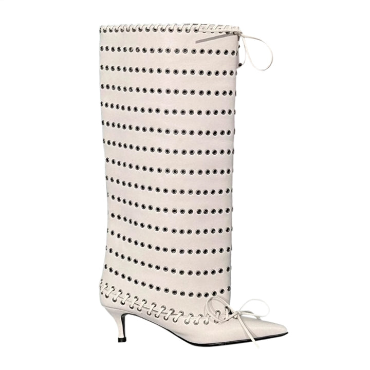 LEVNE Lace Up Knee High Boots