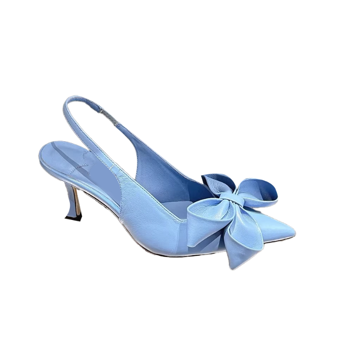 LNOTI Bow Mid Heel Sandals