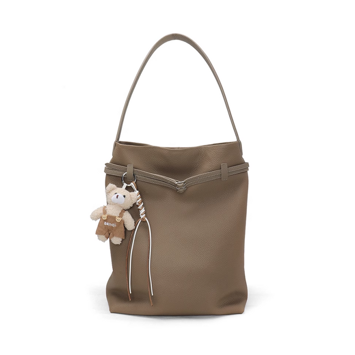 MAICU Leather Bucket Bag