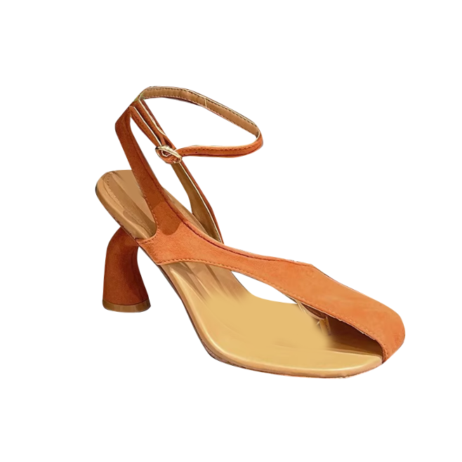 MATYI Ankle Strap Sculptured Heel Sandals