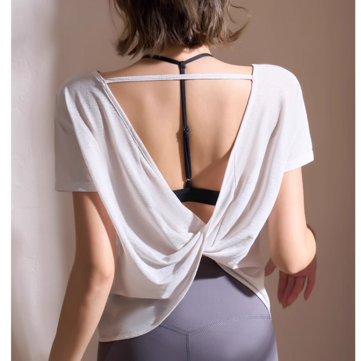 MAVXI Yoga Pilates Backless Fitted Fitness Top