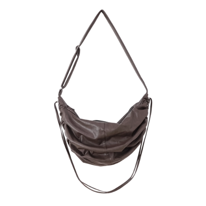 MEIRU Leather Oversized Cross Body Bag