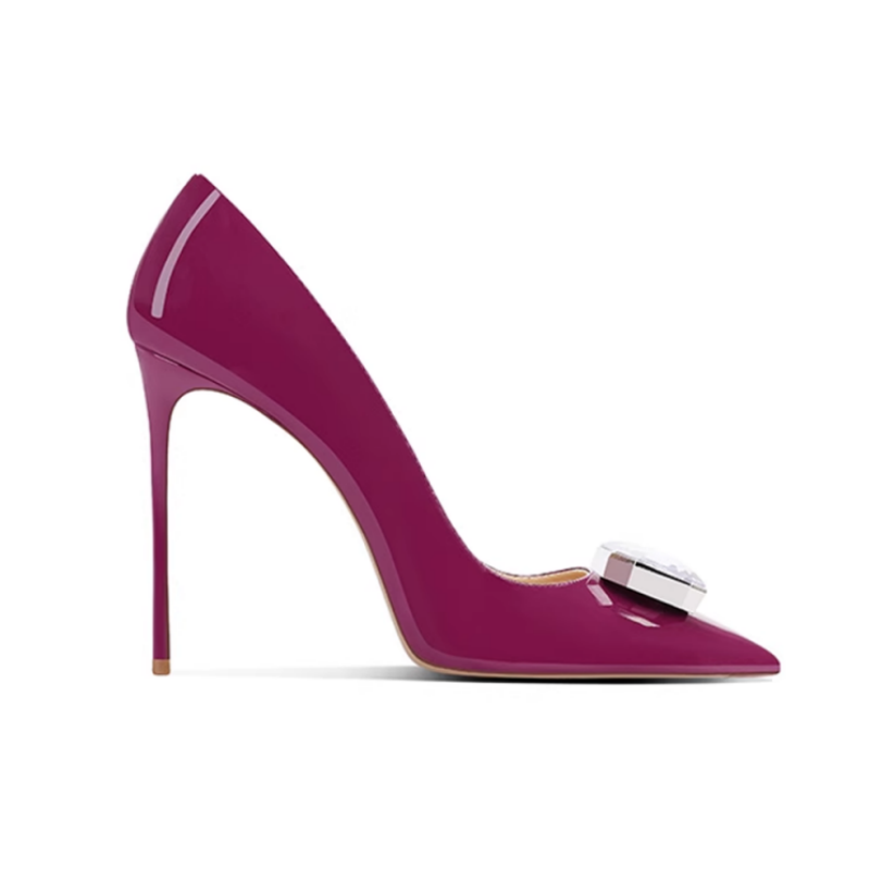 Purple MEKOR Diamante High Heel Pumps - 10cm | i The Label – I The Label