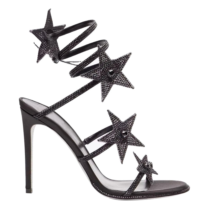 MERYE DIAMANTE WRAP HIGH HEEL SANDALS