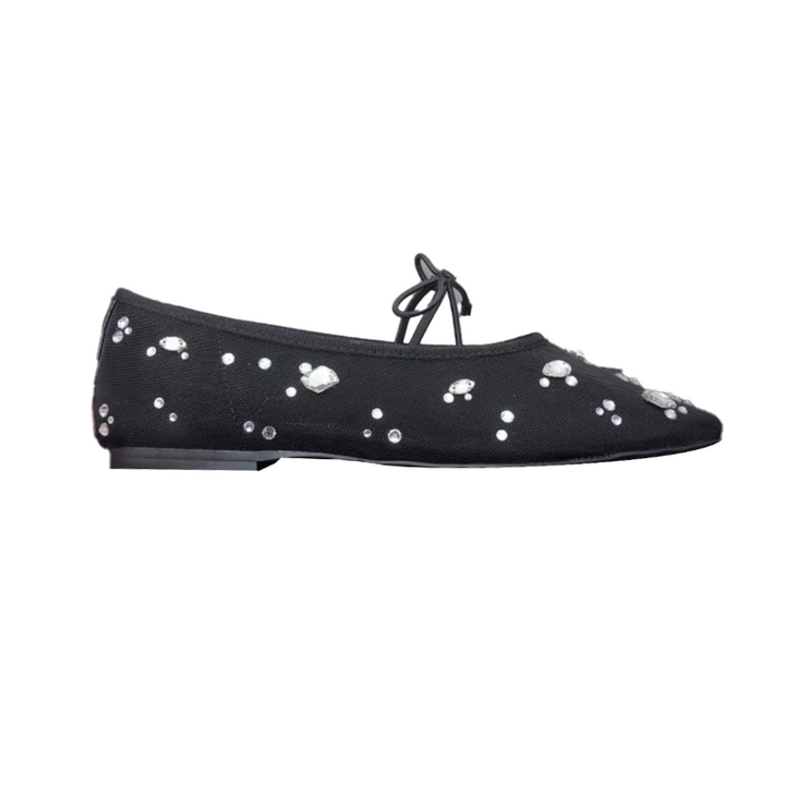 MEUCH Diamante Mesh Ballet Shoes