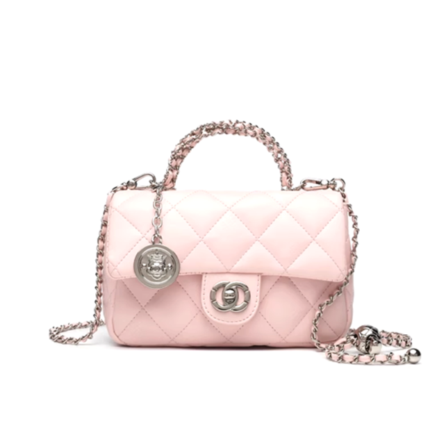 MEVAN Metal Lock Quilted Cross Body Bag