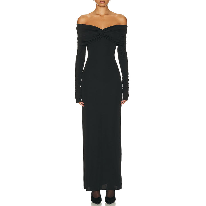 MIUNE Off-Shoulder Evening Dress Gown