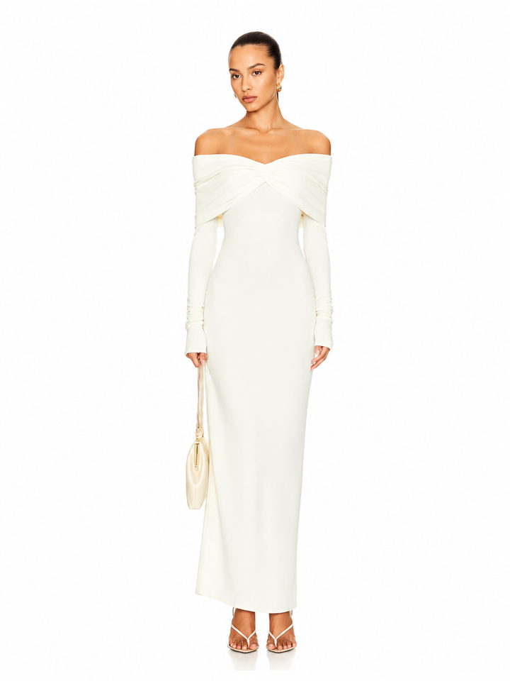 MIUNE Off-Shoulder Evening Dress Gown