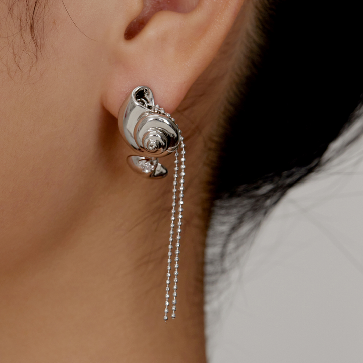 MOTRA Conch Long Earrings - Pair