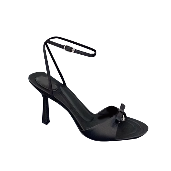 NAIKO Bow Mid Heel Sandals - 7cm