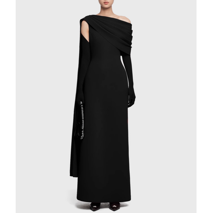 NAVCT Off-Shoulder Evening Dress Gown