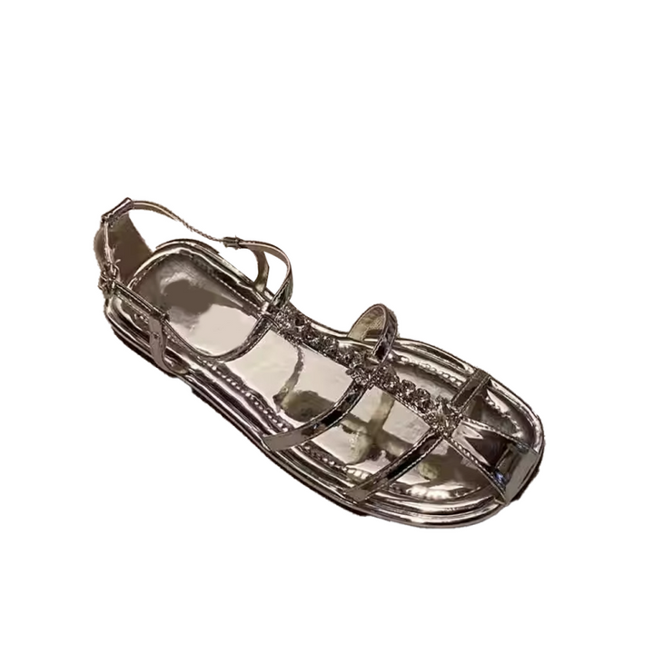 NAYRI Diamante Flat Sandals