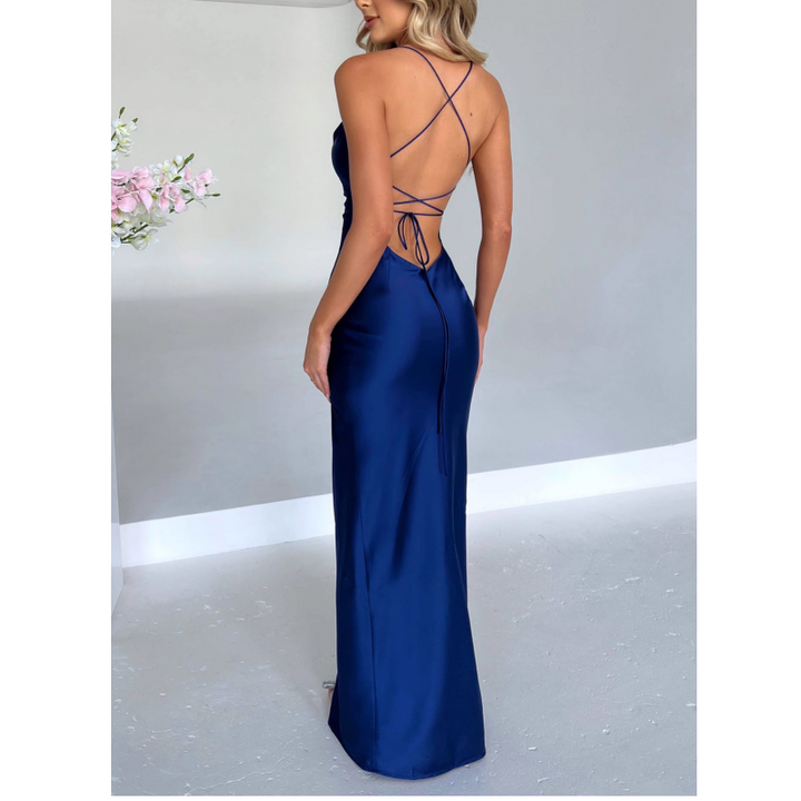 NEEDI Lace Up Evening Dress Gown