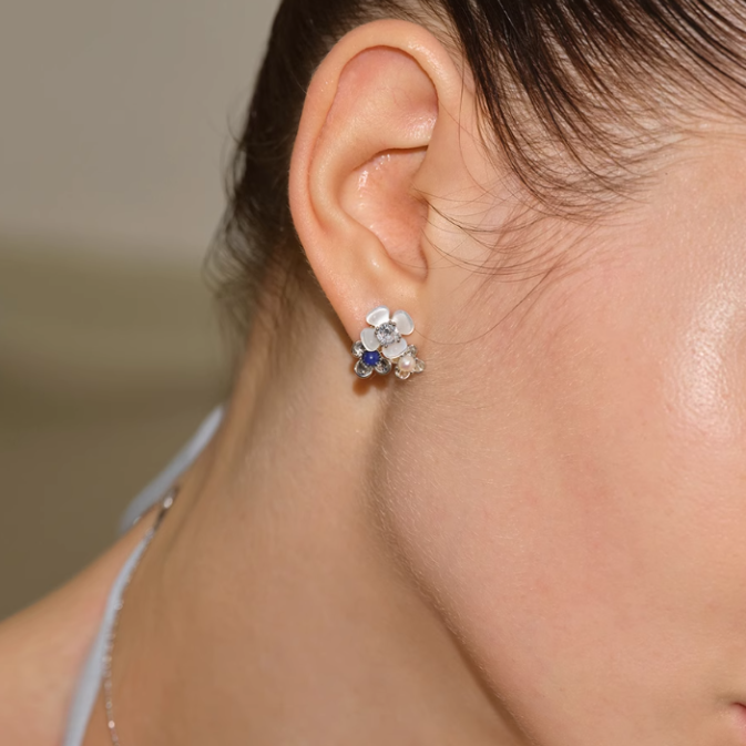 NEMTA Flower Ear Studs Earrings - Pair
