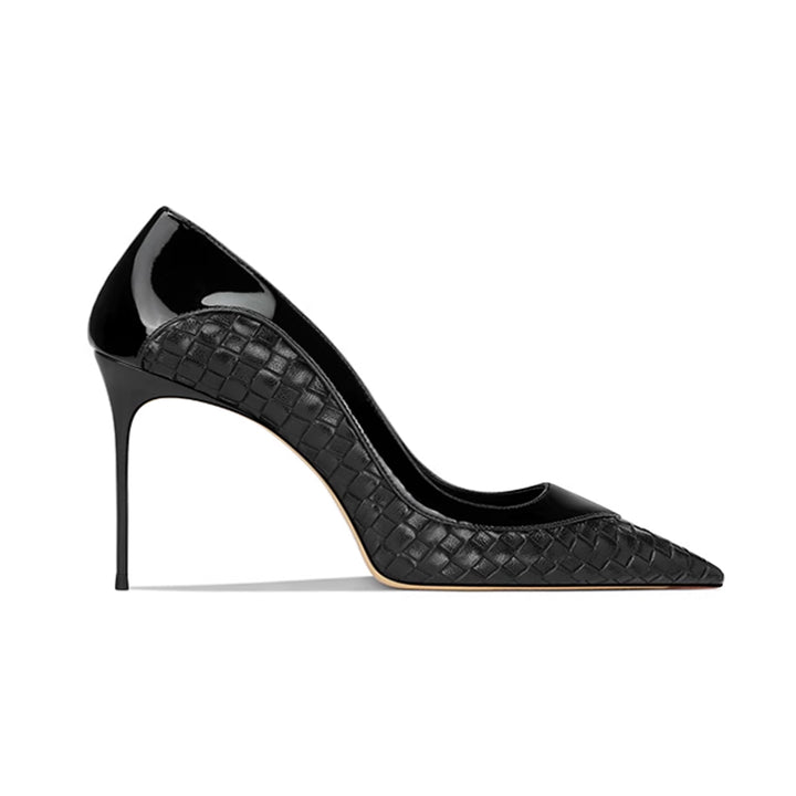 NETCU Braided Mid Heel Pumps - 8cm