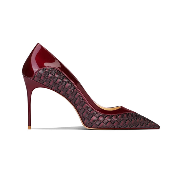 NETCU Braided Mid Heel Pumps - 8cm