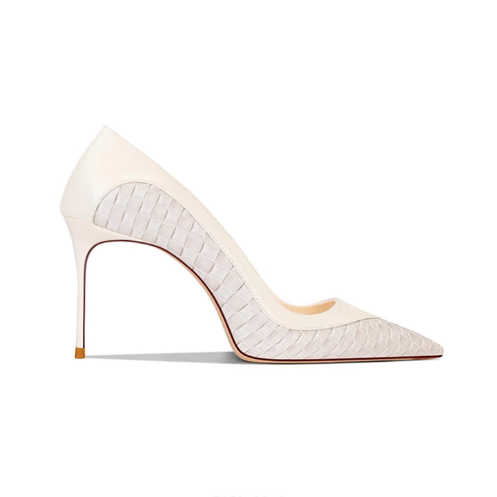 NETCU Braided Mid Heel Pumps - 8cm
