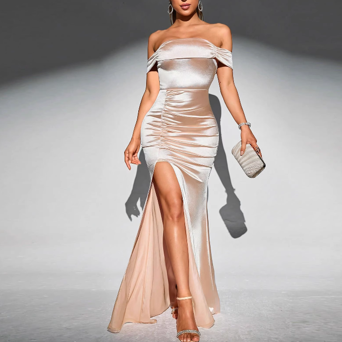 NEVDO Off-Shoulder Slip Evening Dress Gown
