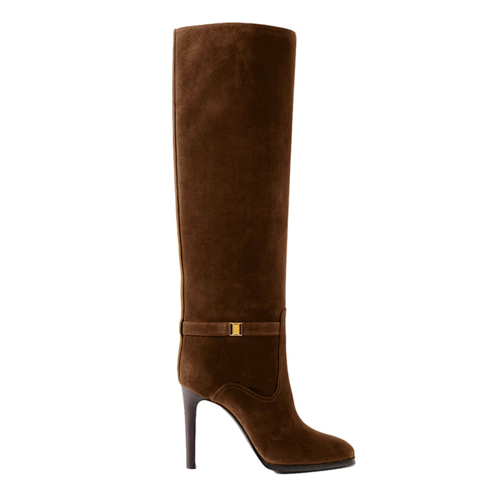 NEVKO Suede Stiletto High Heel Knee High Boots