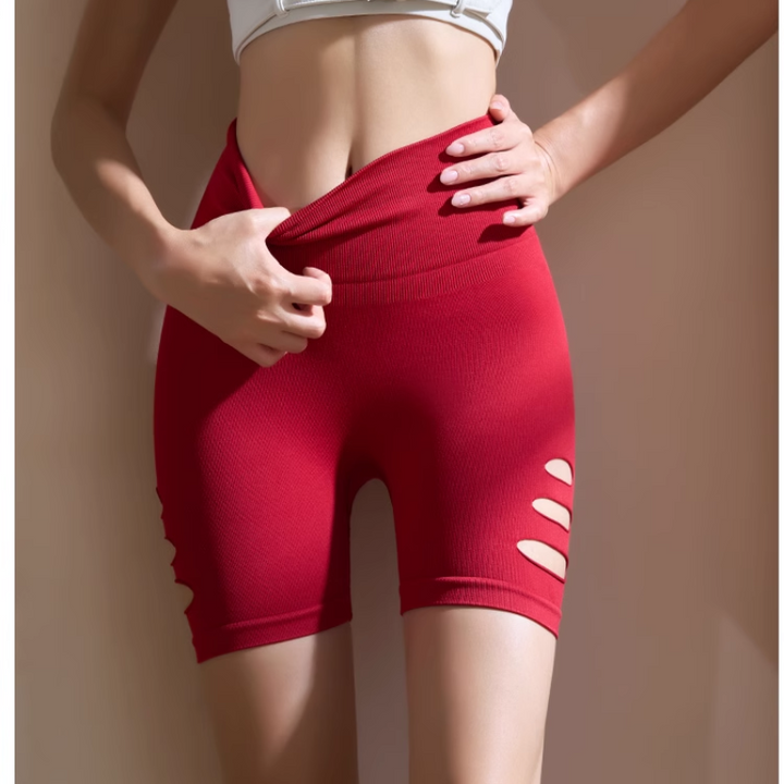 NODCI Yoga Pilates Cut Out Fitted Fitness Shorts