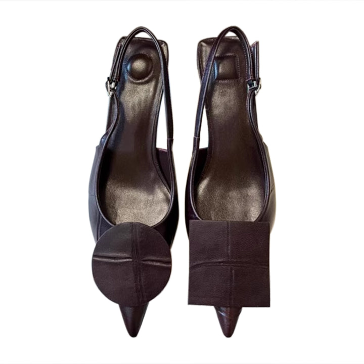 NOSKI Asymmetric Kitten Heel Sandals
