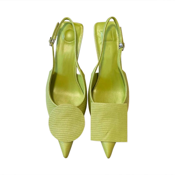 NOSKI Asymmetric Kitten Heel Sandals