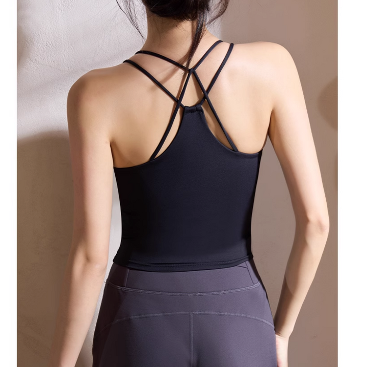 NUECA Yoga Pilates Back Cross Fitted Sports Bra