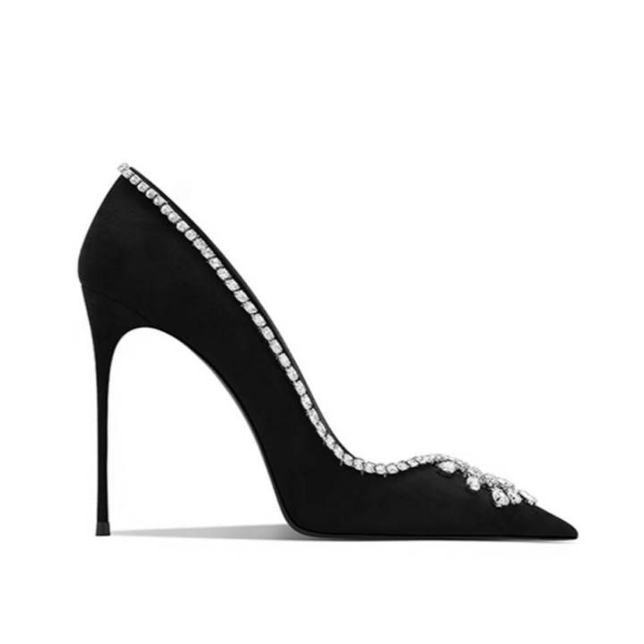 NUSKI Diamante High Heel Pumps - 10cm