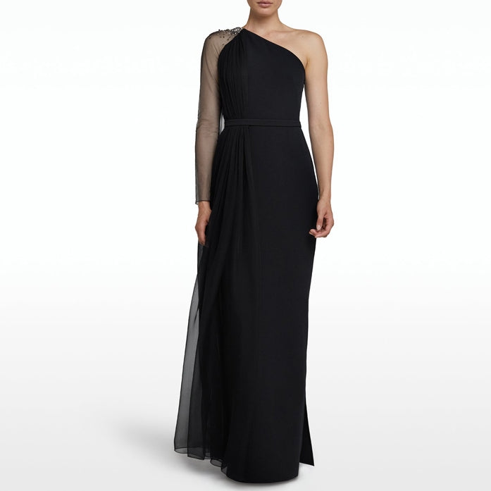 NVUCA One Shoulder Evening Dress Gown