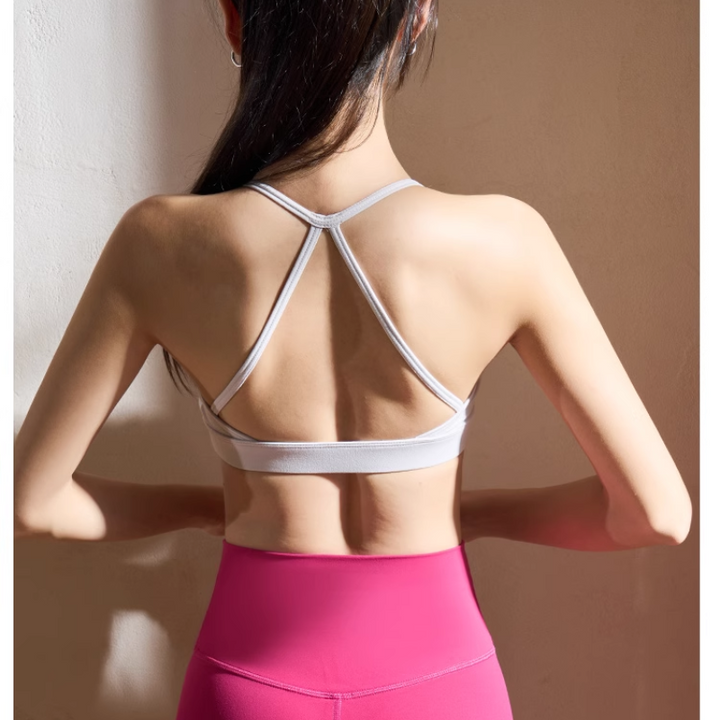 NYSUA Yoga Pilates Backless Fitted Sports Bra
