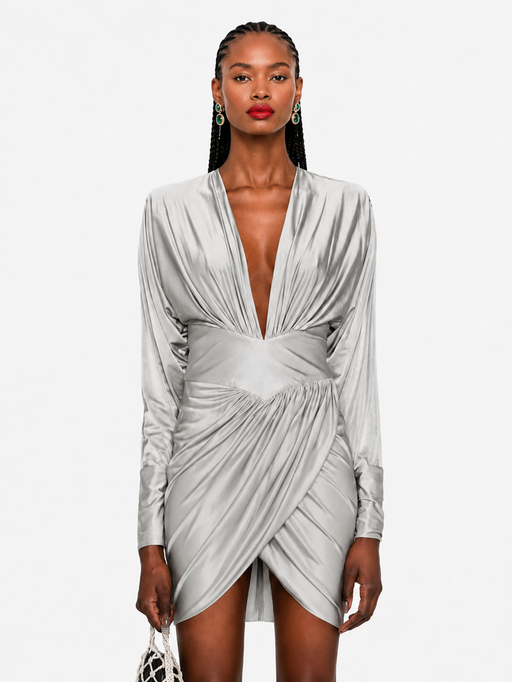 PEIVO Deep V Evening Dress Gown