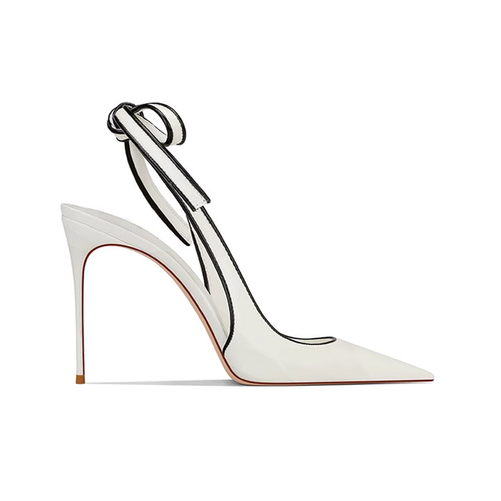 PESOR Lace Up Slingback Mid Heel Sandals - 8cm
