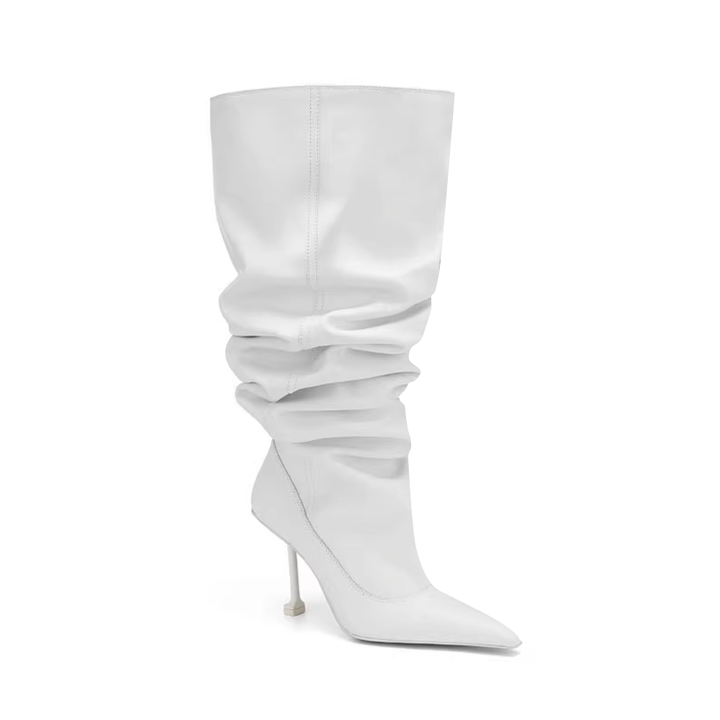 POEVA Stiletto Heel Knee High Boots
