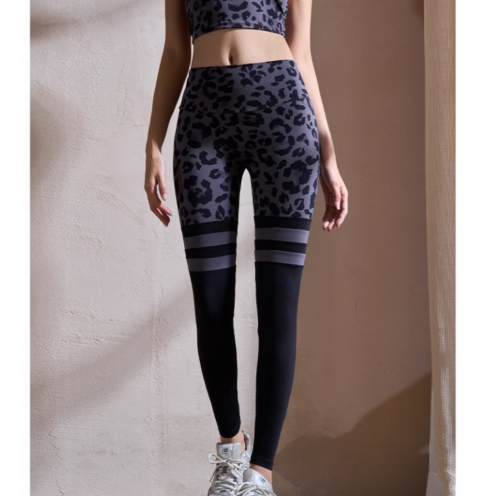 POMVI Yoga Pilates Printed Fitted Stretch Leggings