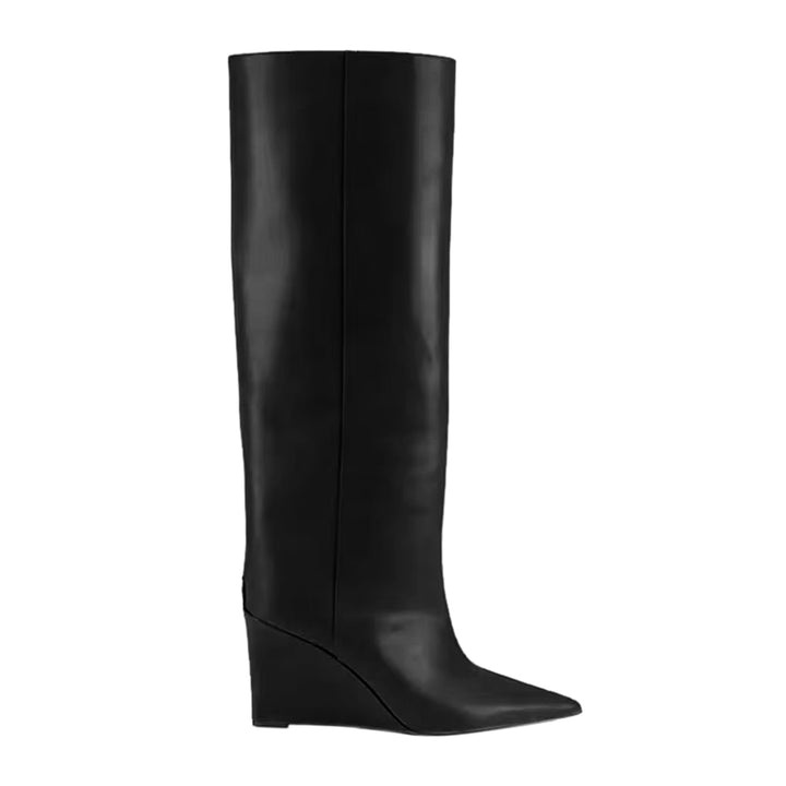 PUCEY Wedged Heel Knee High Boots