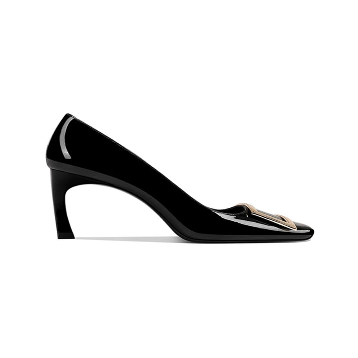 PUCRI Buckled Mid Heel Pumps - 4.5cm