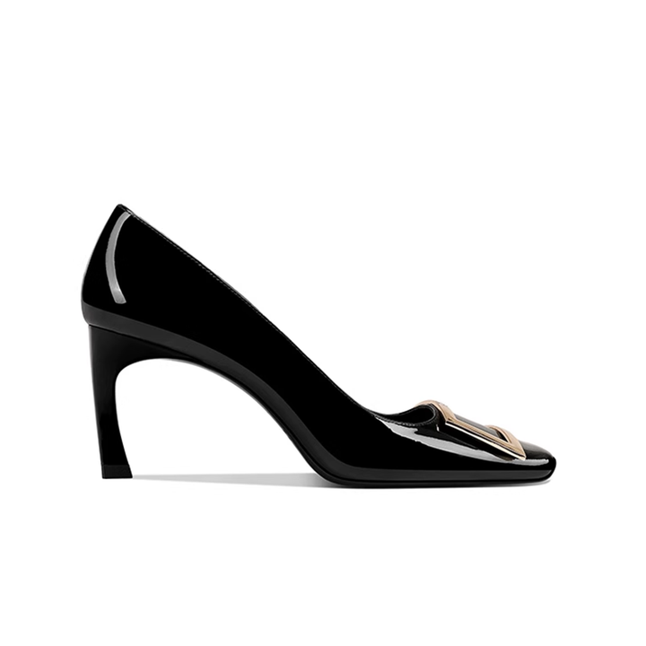 PUCRI Buckled Mid Heel Pumps - 7cm