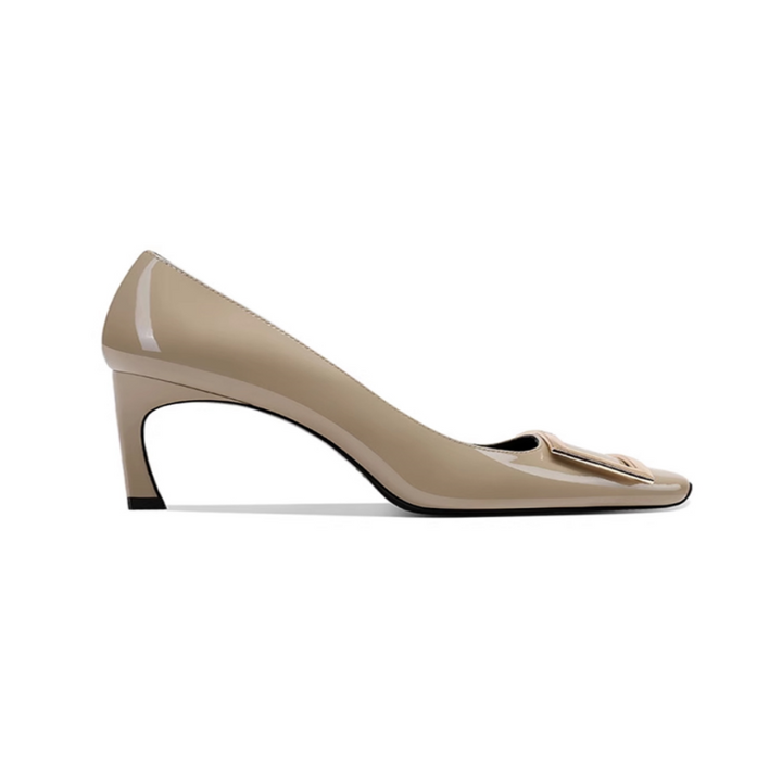 PUCRI Buckled Mid Heel Pumps - 4.5cm