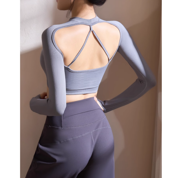 PUMBA Yoga Pilates Backless Fitted Fitness Top