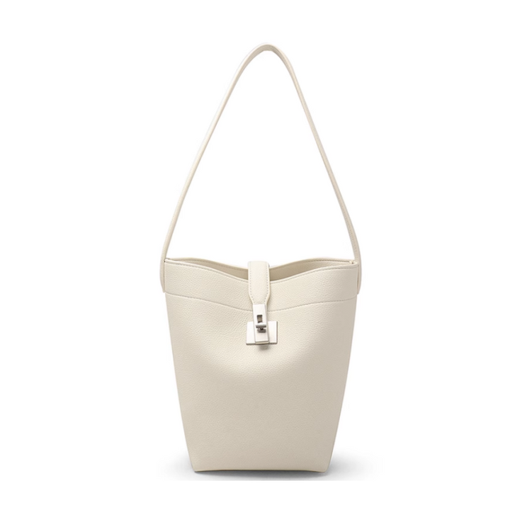 QAITV Metal Lock Bucket Bag