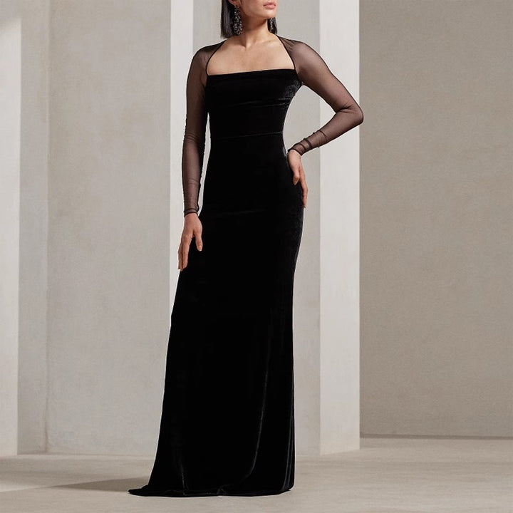 QUIVA See-Through Evening Dress Gown