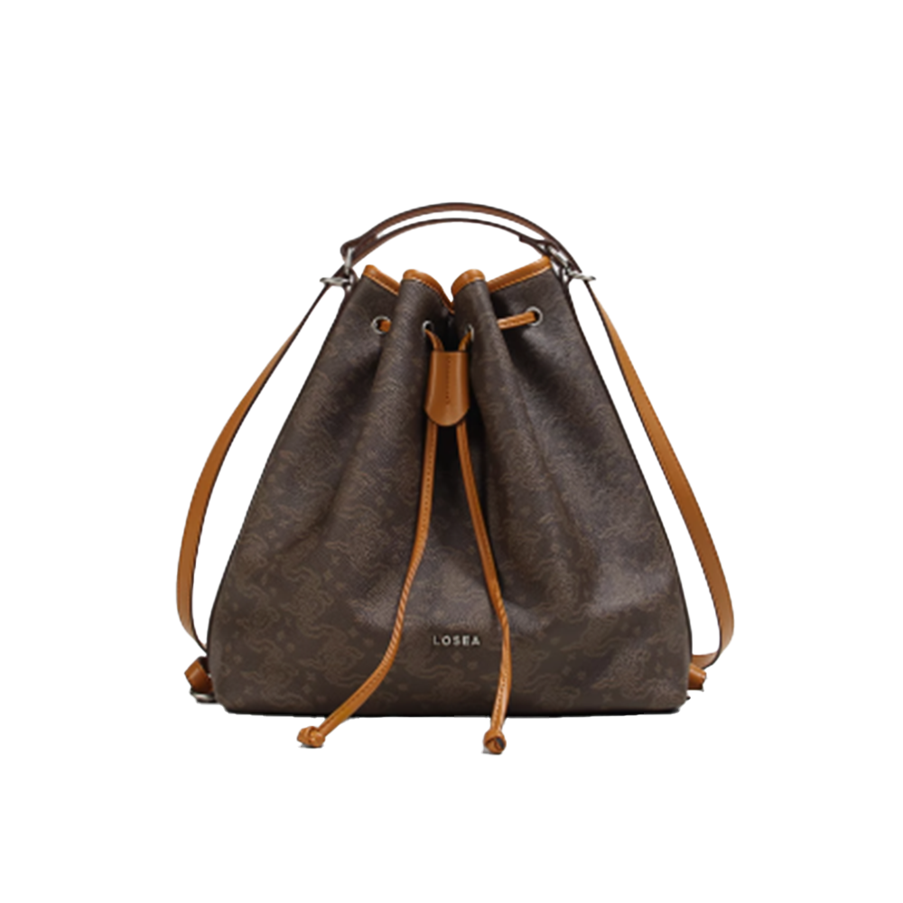 Brown RAECO Draw String Bucket Bag i The Label I The Label