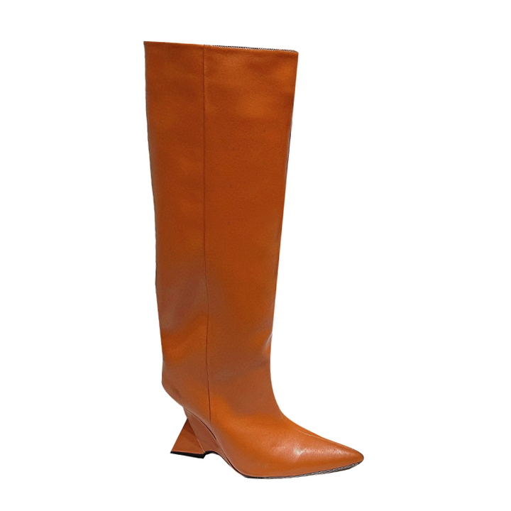 KUIZA Sculptured Heel Over The Knee Boots