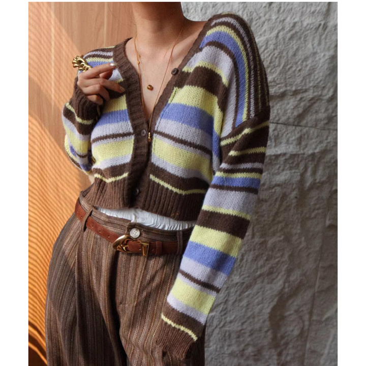 RALOR Striped Knitwear Cardigan