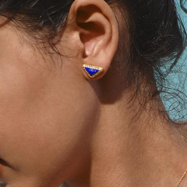 RALUE Diamante Triangle Earrings - Pair