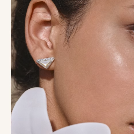 RALUE Diamante Triangle Earrings - Pair