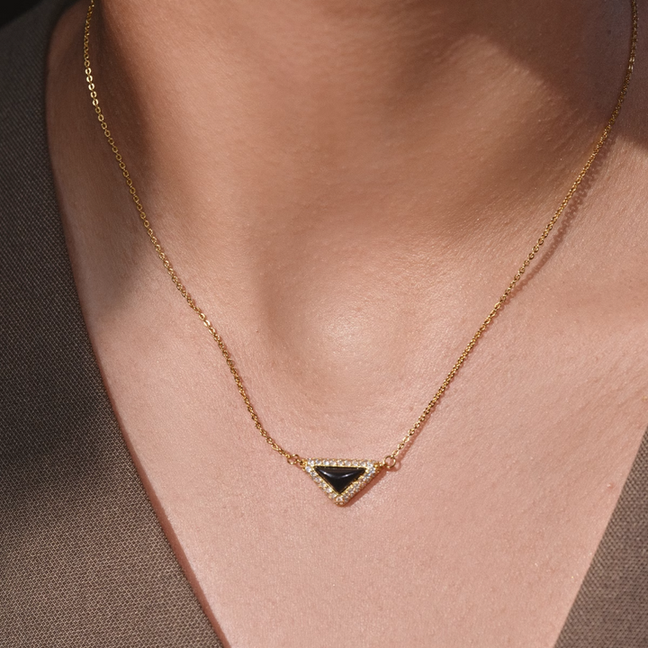 RALUE Diamante Triangle Necklace