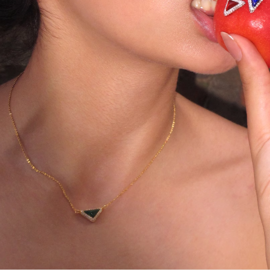 RALUE Diamante Triangle Necklace