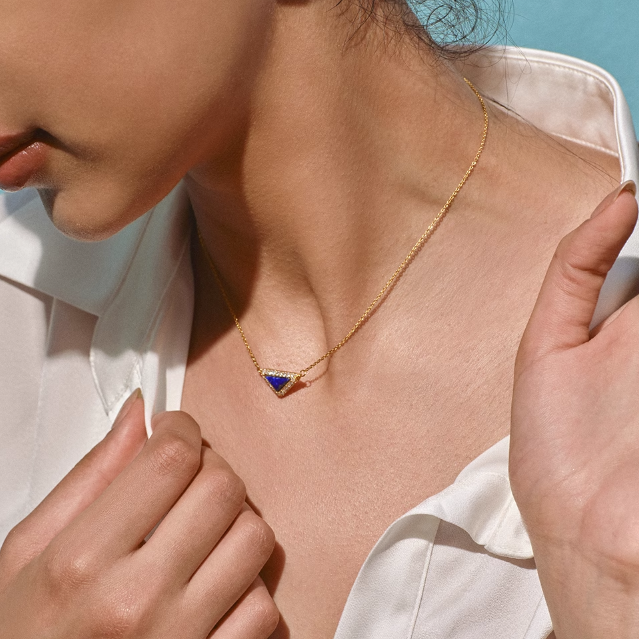 RALUE Diamante Triangle Necklace
