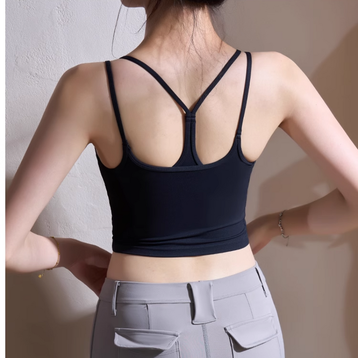RAOCI Yoga Pilates Backless Fitted Sports Bra